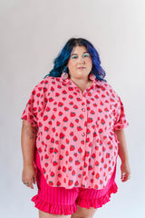 PINK STRAWBERRY TULIP TOP