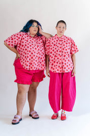 PINK STRAWBERRY TULIP TOP