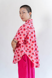 PINK STRAWBERRY TULIP TOP