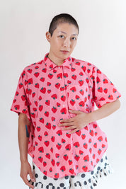 PINK STRAWBERRY TULIP TOP