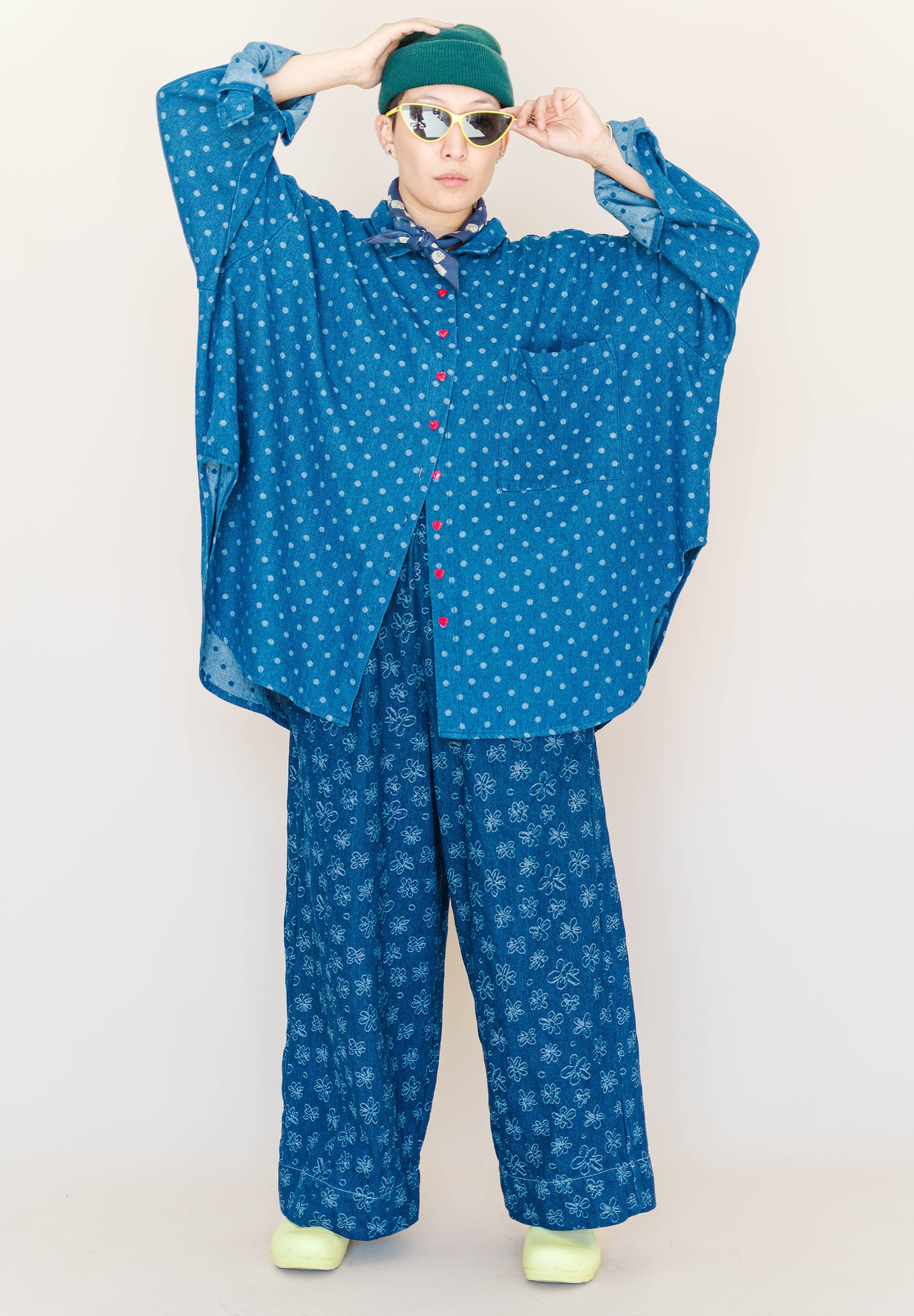 POLKA DOT DENIM SEPTEMBER TOP