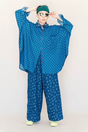 Polka Dot Denim SVLS Top