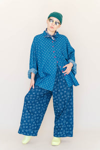 Polka Dot Denim SVLS Top