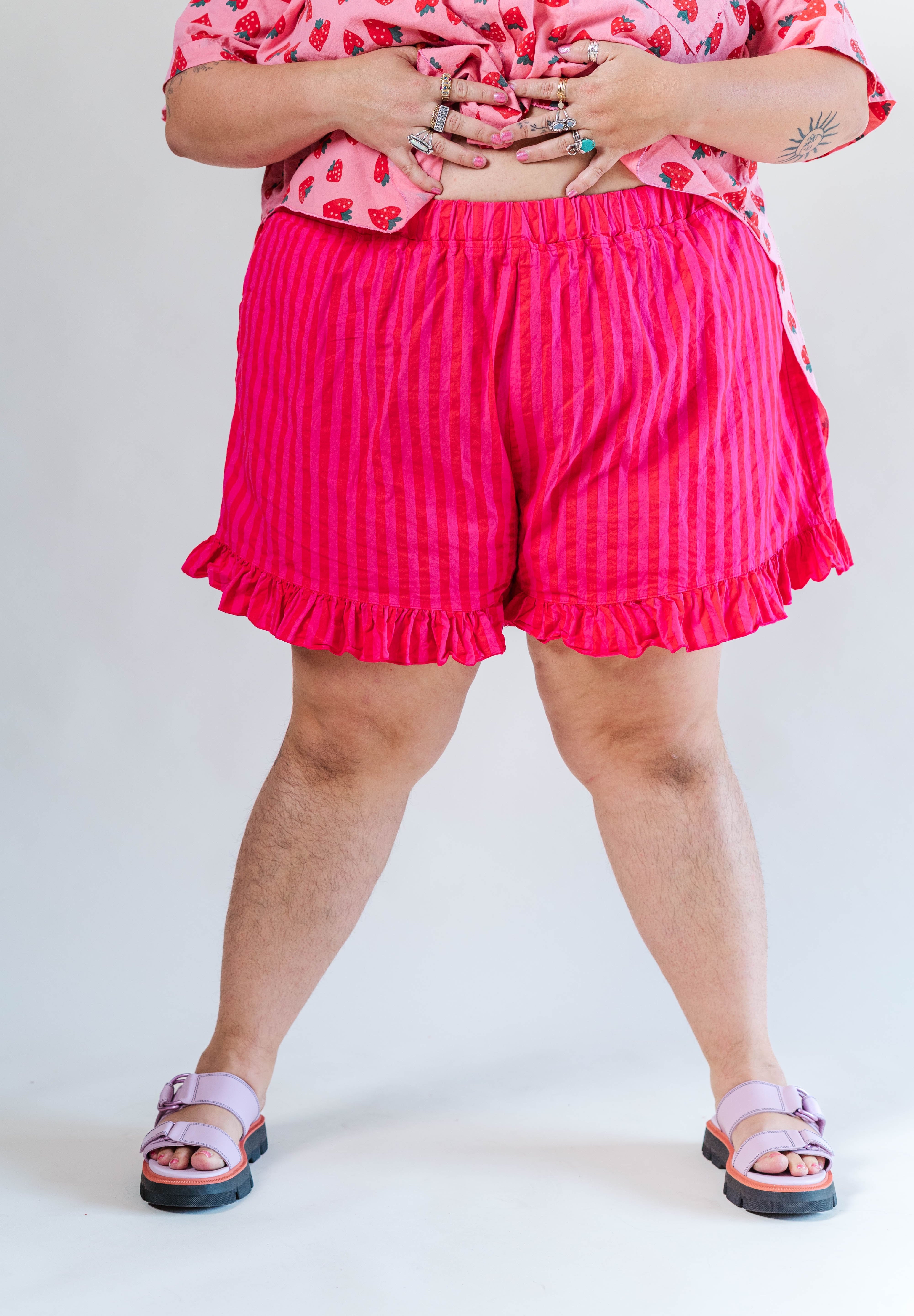 SOUR CHERRY STRIPED BLOOMERS