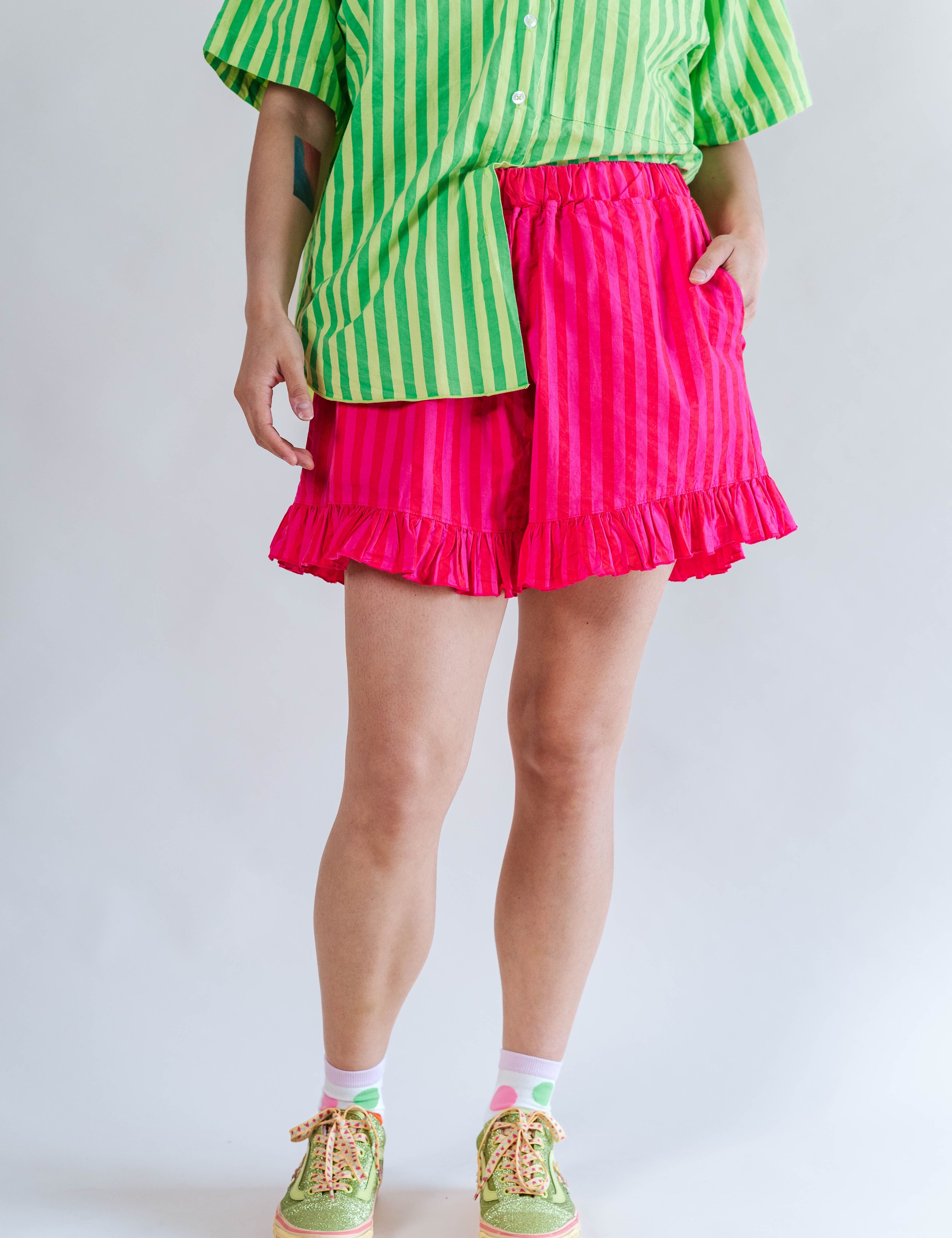 SOUR CHERRY STRIPED BLOOMERS