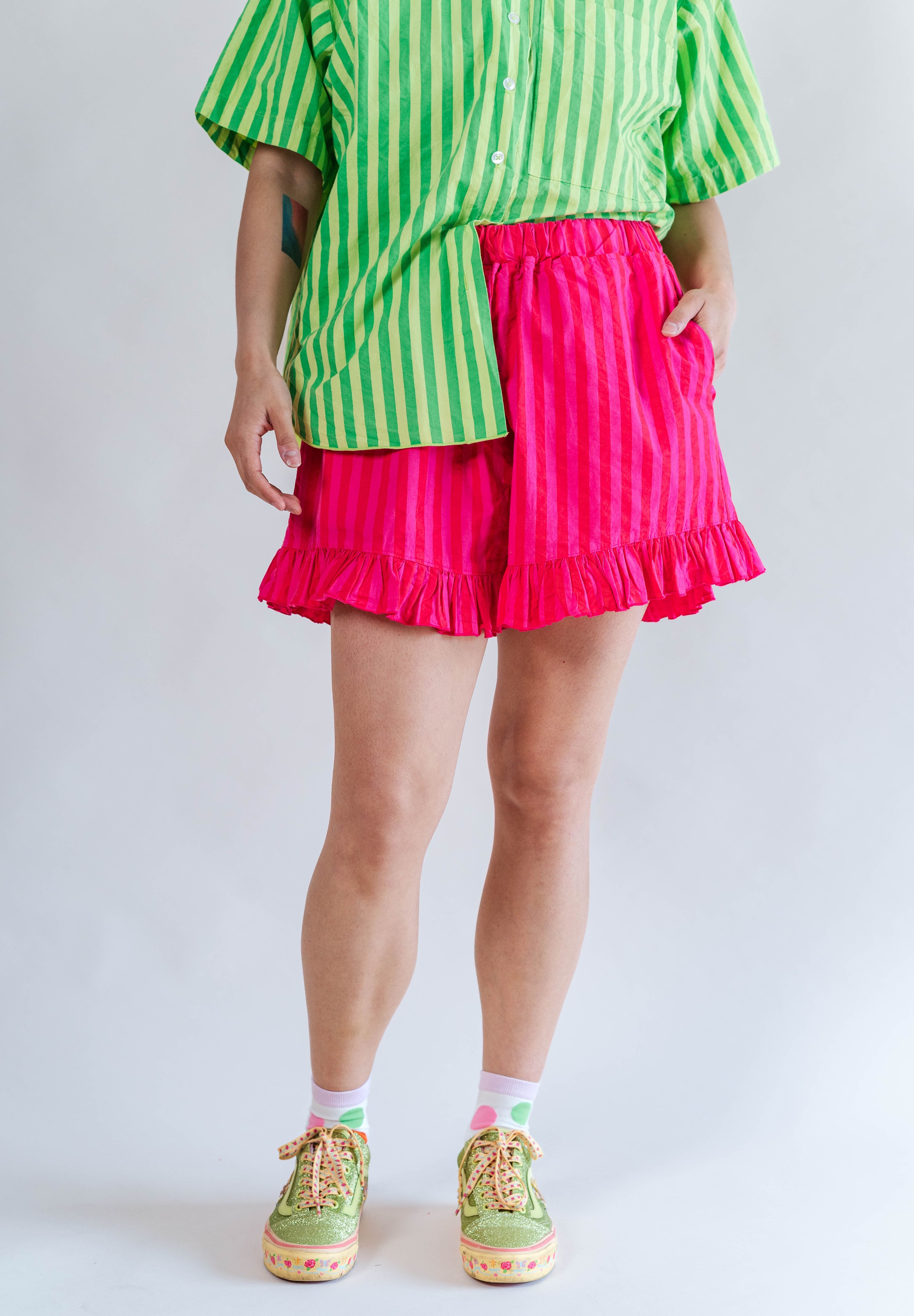 SOUR CHERRY STRIPED BLOOMERS