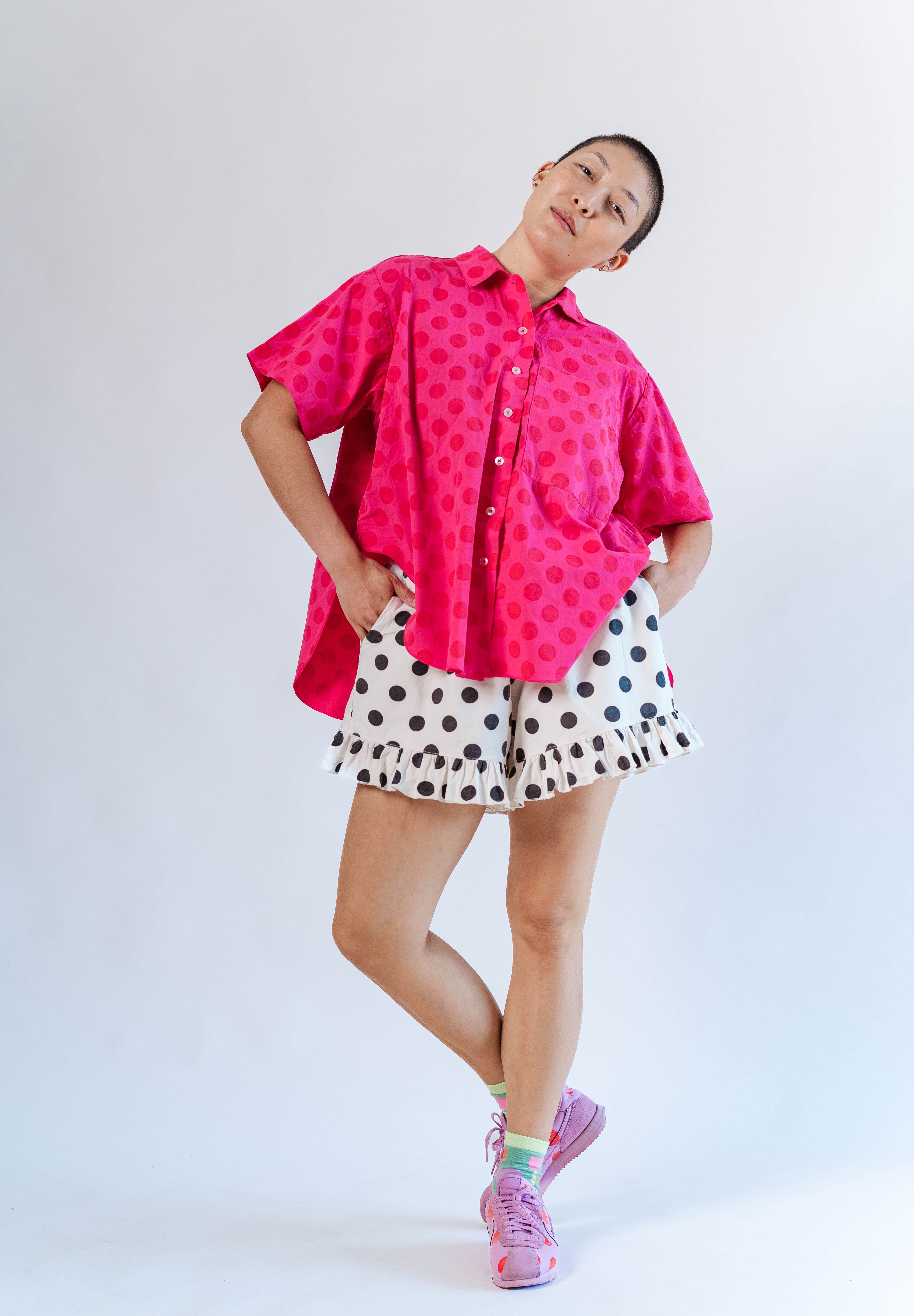 SOUR CHERRY DOT TULIP TOP