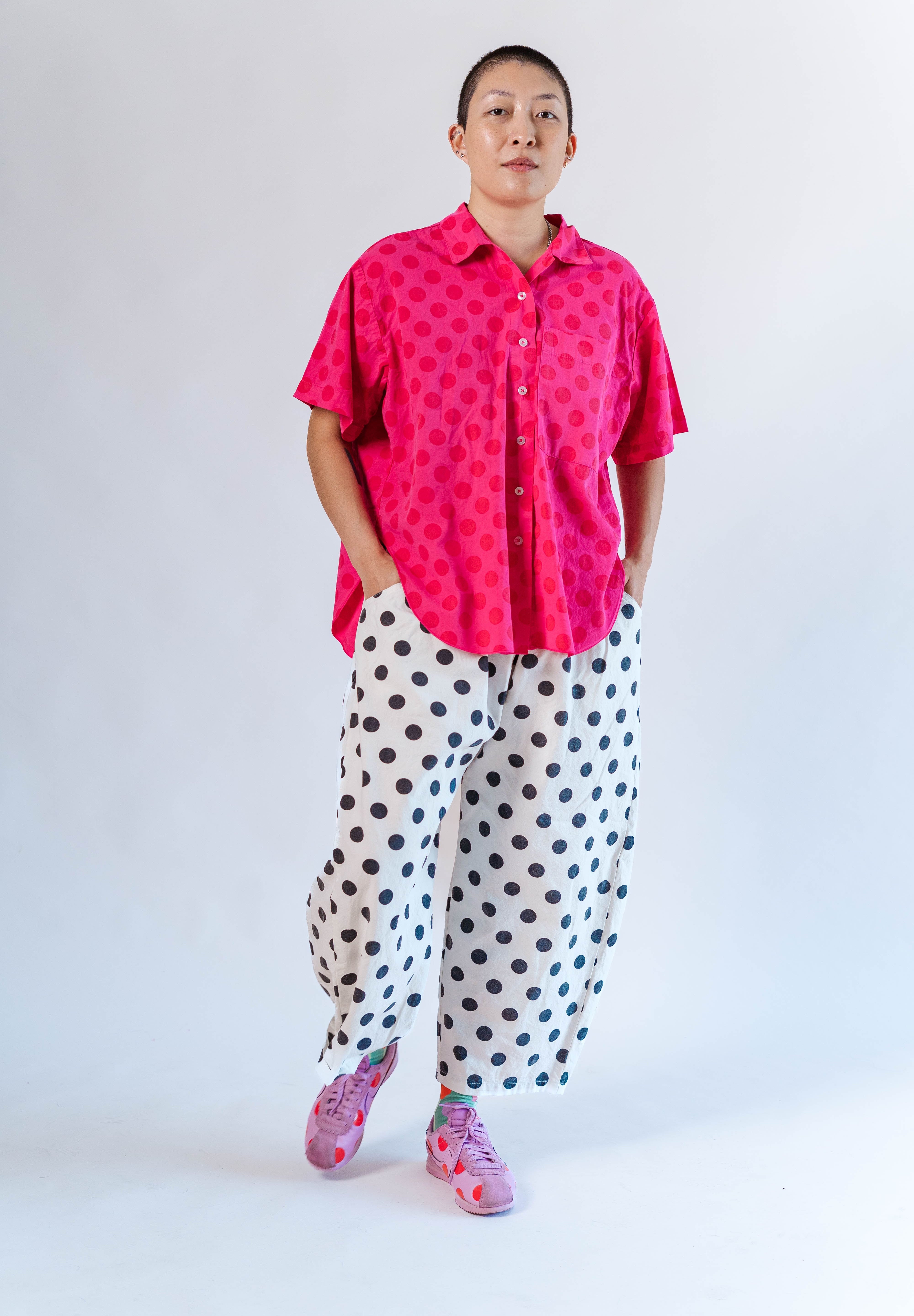 SOUR CHERRY DOT TULIP TOP