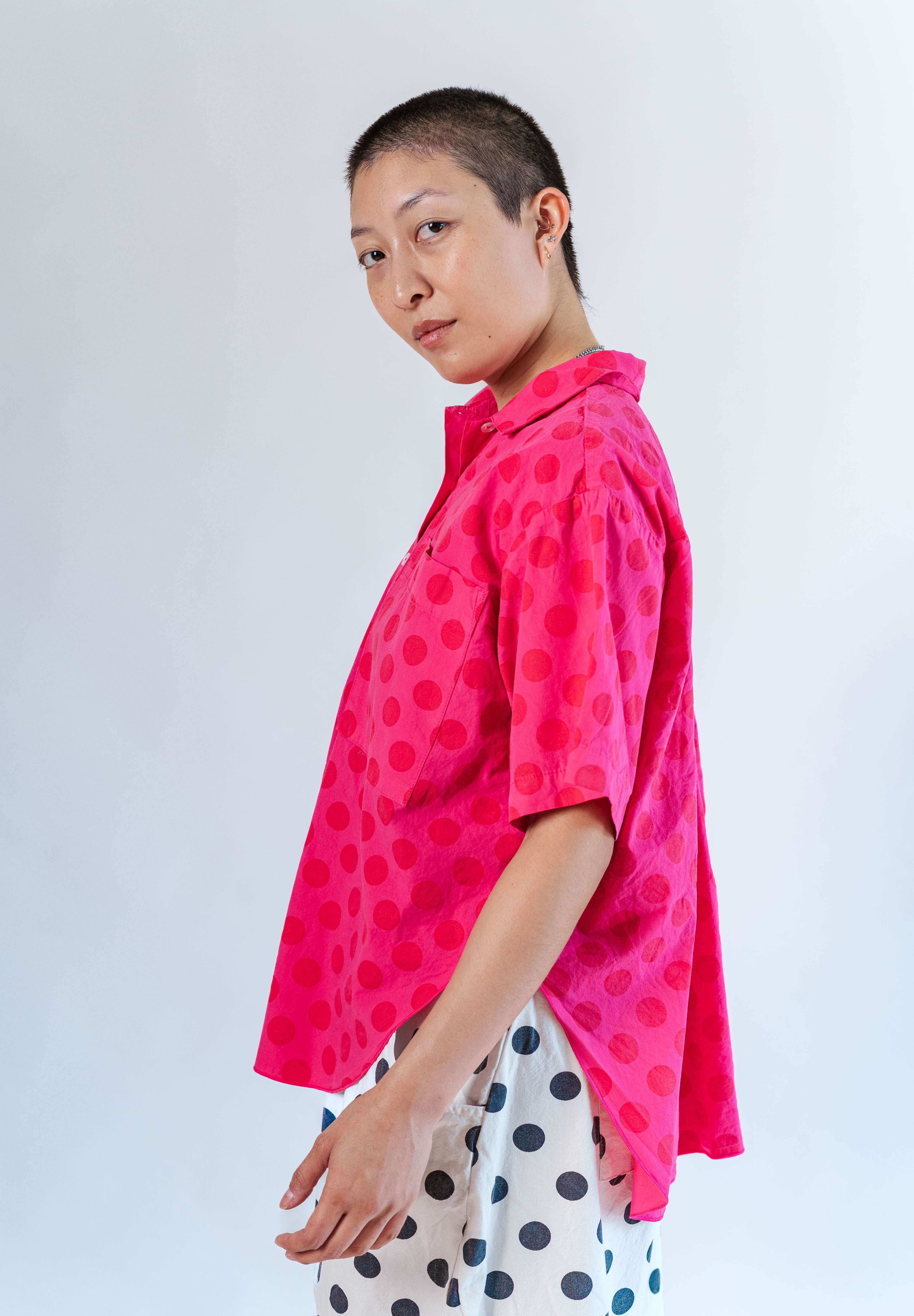 SOUR CHERRY DOT TULIP TOP