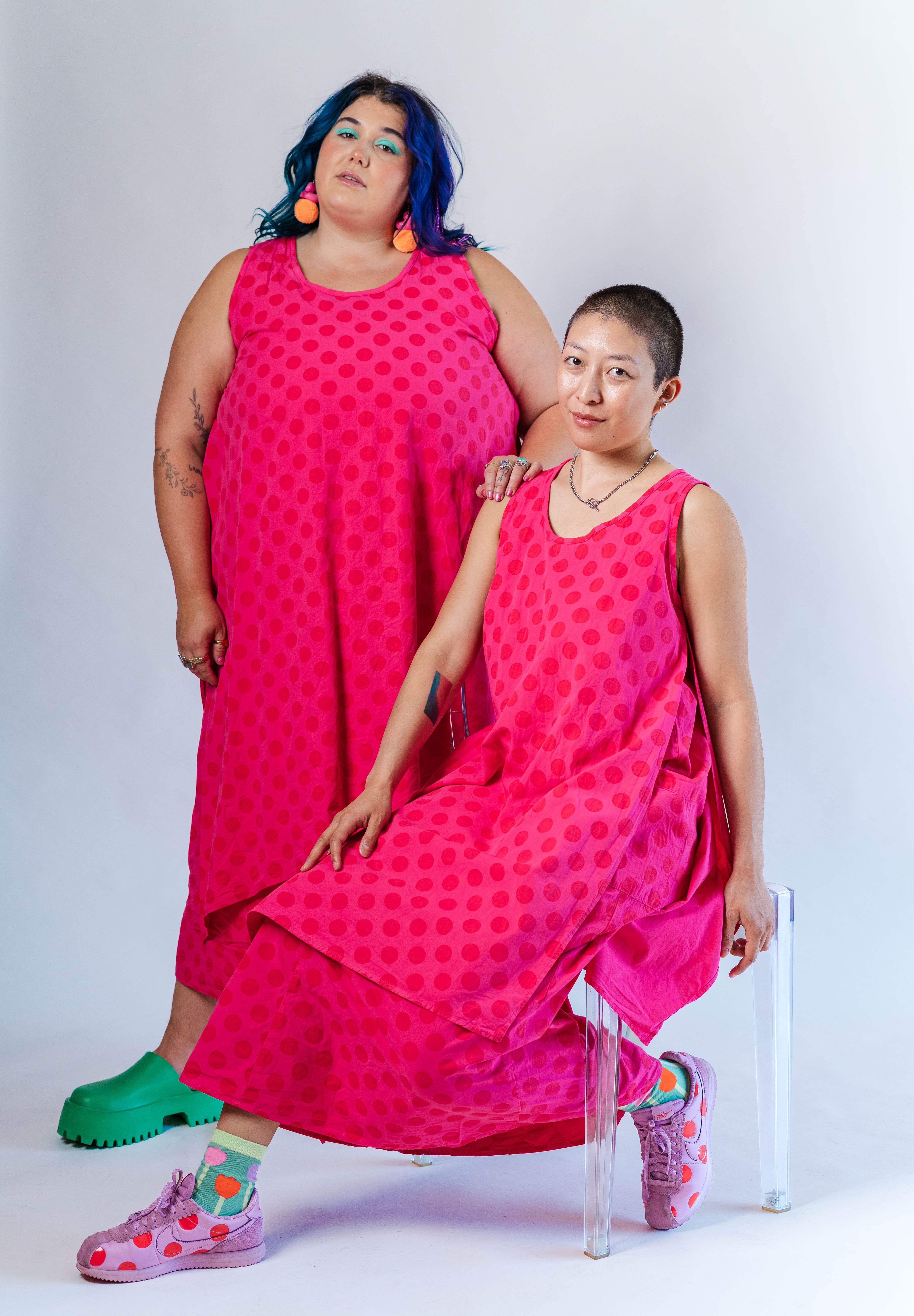SOUR CHERRY DOT LAYER DRESS