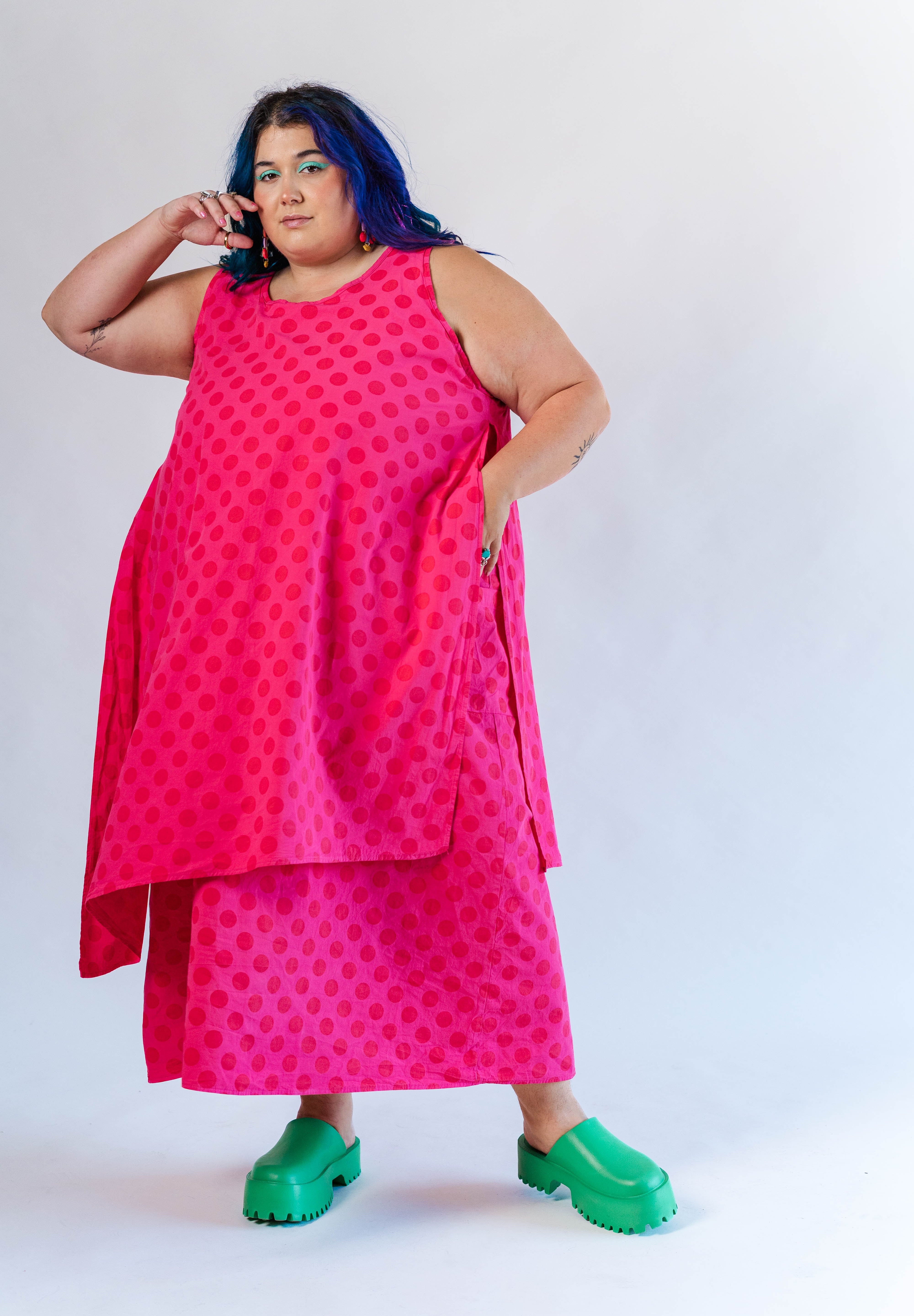 SOUR CHERRY DOT LAYER DRESS