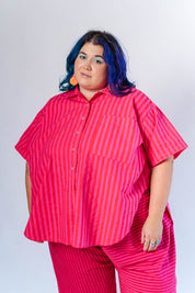 SOUR CHERRY STRIPED TULIP TOP