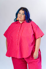 SOUR CHERRY STRIPED TULIP TOP