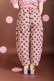 STRAWBERRY DOT CORDUROY BALLOON PANTS