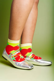 BUTTER TOMATO JUMBLE SOCKS