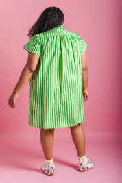 SOUR WATERMELON BUTTON MUSHROOM DRESS