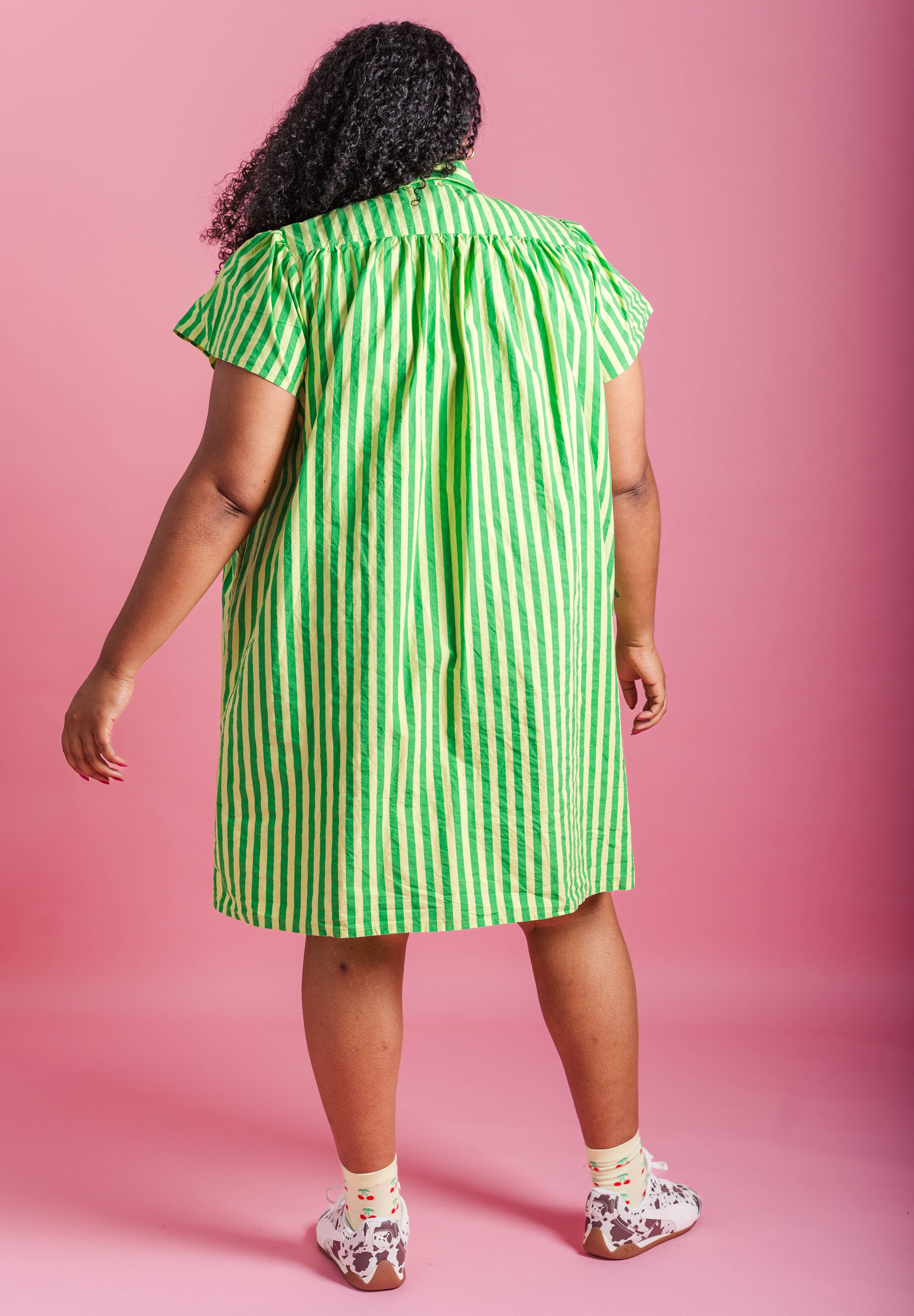 SOUR WATERMELON BUTTON MUSHROOM DRESS