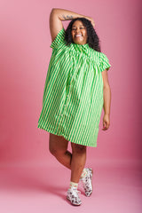 SOUR WATERMELON BUTTON MUSHROOM DRESS