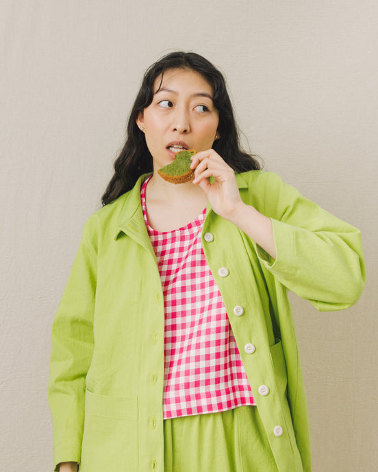Chore Jacket in Lime Twill
