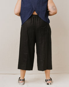 Easy Pant in Black Linen (RTS)