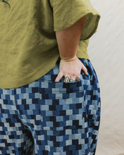 Mid Easy Pant in Patchwork Denim