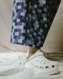 Mid Easy Pant in Patchwork Denim