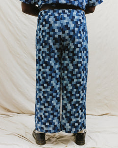 Mid Easy Pant in Patchwork Denim