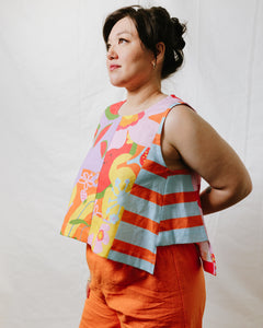 Side Panel Tank in Tutti Frutti Linen