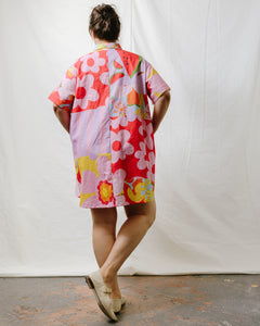 Collared Swing Dress in Tutti Frutti Linen